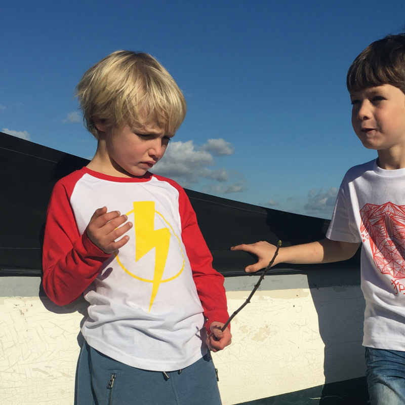 Flash Long-Sleeved Sleeve Baseball Top // Red