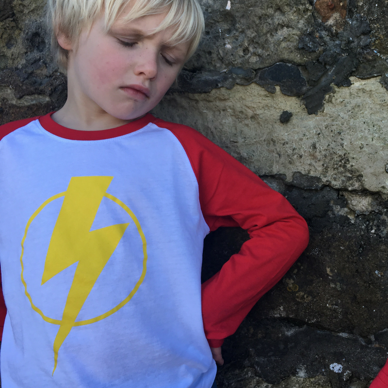 Flash Long-Sleeved Sleeve Baseball Top // Red